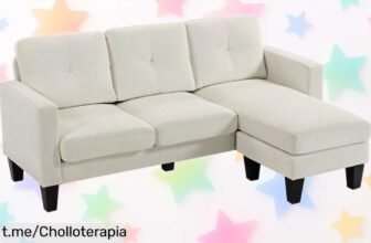 Sofá chaise longue reversible HOMCOM con estructura de acero a precio loco, dale un nuevo aire a tu salón y disfruta de momentos únicos en casa. ¡No lo dejes pasar!