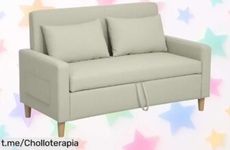 Sofá de 2 plazas HOMCOM súper moderno con bolsillos y espacio para guardar cosas: ¡aprovecha el descuentazo y transforma tu salón o dormitorio hoy mismo!