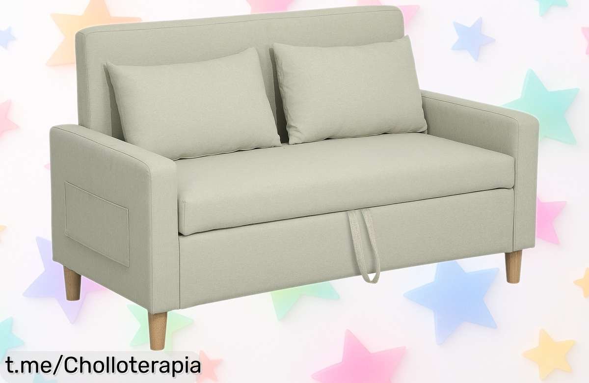 Sofá de 2 plazas HOMCOM súper moderno con bolsillos y espacio para guardar cosas: ¡aprovecha el descuentazo y transforma tu salón o dormitorio hoy mismo!