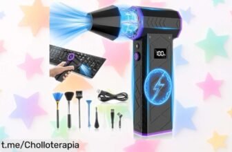 Soplador de polvo eléctrico a 130.000 rpm, potente y versátil; ¡aprovecha este chollo para mantener todo limpio al instante antes que se acabe!