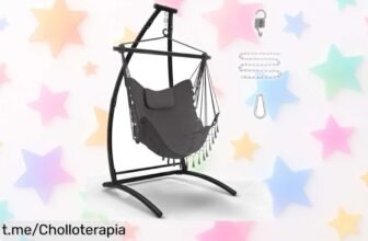 Soporte colgante tipo C para columpio con diseño compacto y resistencia increíble de hasta 150 kg, ¡no te quedes sin este chollazo fácil de montar que todos desean!