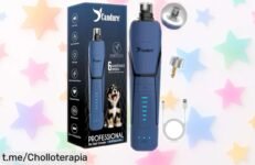 Sorprendente molino de uñas recargable Candure con luces LED y cinco velocidades ajustables, precio rebajado para que tus mascotas luzcan perfectas sin estrés. ¡No te lo pierdas!