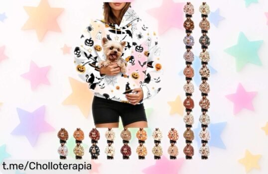 Sudadera con capucha de gatos para Halloween, un super chollo que transformará tu look y hará que te sonrías cada vez que la uses. ¡Consíguela ya a precio de risa!