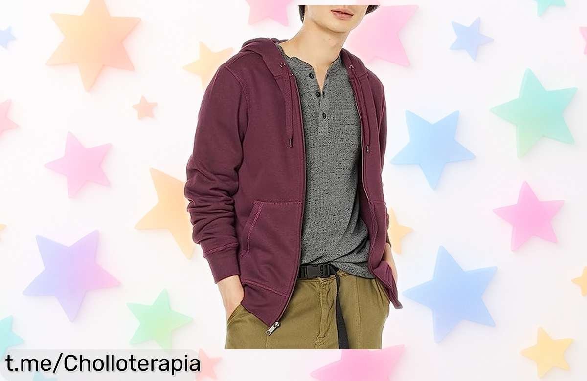 Sudadera con capucha y cremallera completa Amazon Essentials para hombre: súper calentita y práctica, ¡ahora a un precio de ganga que te hará sonreír!