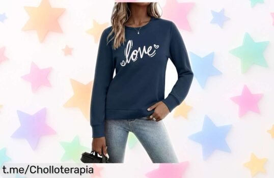 Sudadera de manga larga Gyabnw con estampado Love, un básico que combina con todo ¡Aprovecha este precio de escándalo y luce genial sin gastar una fortuna!