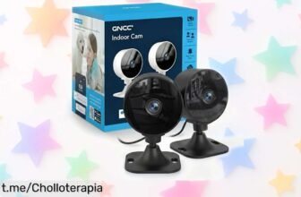 Super pack de 2 cámaras de vigilancia WiFi GNCC GC3 con audio y visión nocturna, precio rebajado que no vas a dejar pasar para cuidar lo que realmente amas.