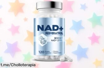 Suplemento de NAD+ con resveratrol para recargar energía, pack de 120 cápsulas veganas a precio tirado: ¡no te quedes sin sentirte al 100 cada día!