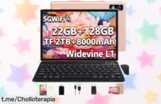 Tablet Gemini AI de 10 pulgadas con teclado y ratón incluidos: ¡super chollo para disfrutar Netflix en HD y tener todo lo que necesitas al mejor precio!