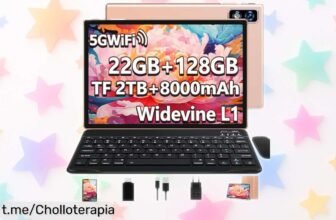 Tablet Gemini AI de 10 pulgadas con teclado y ratón incluidos: ¡super chollo para disfrutar Netflix en HD y tener todo lo que necesitas al mejor precio!