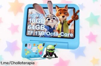 Tablet para niños de 7 pulgadas con Android 14, mega rápida y conexión Wifi 6 ¡ofertón imperdible que hará sonreír a los más pequeños! No esperes más para regalarles diversión.