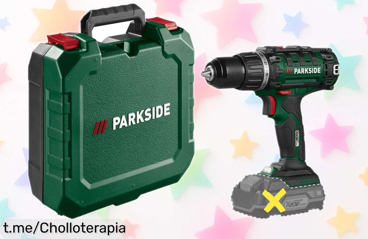 Taladradora atornilladora recargable PARKSIDE de 20 V a precio loco, no te quedes sin la tuya y lleva tus proyectos al siguiente nivel en un abrir y cerrar de ojos.