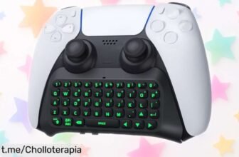 Teclado verde retroiluminado TiMOVO para mando PS5 con batería de 80 horas y un precio de escándalo que no puedes dejar escapar, ¡prepárate para jugar sin límites!