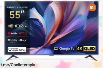 Televisión Smart TV QLED 55 Xiaomi con imagen 4K y sonido de cine a un precio loco que no puedes dejar escapar, ¡prepárate para disfrutar como nunca!