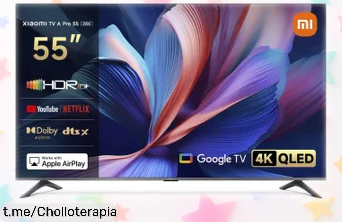 Televisión Smart TV QLED 55 Xiaomi con imagen 4K y sonido de cine a un precio loco que no puedes dejar escapar, ¡prepárate para disfrutar como nunca!