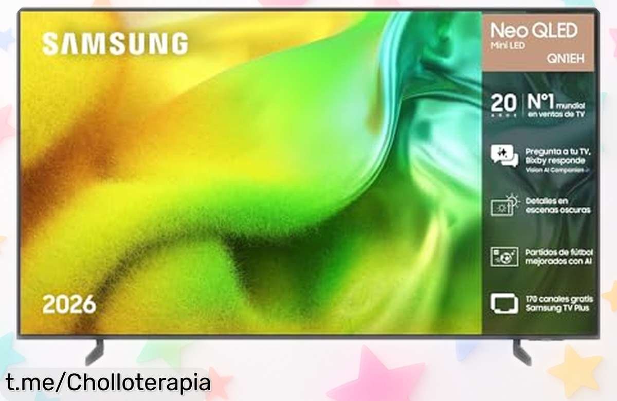Televisor Samsung Neo QLED 55 con imagen increíble y modo fútbol, ahora a un precio de locura que no querrás dejar pasar. ¡La emoción del partido en tu salón!