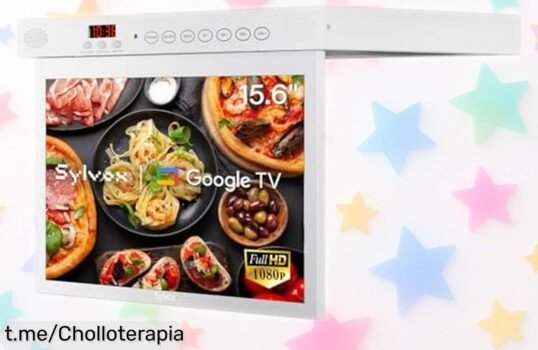 Televisor portátil Sylvox de 15.6” para cocina y camping con WiFi y Bluetooth a un precio loco, ¡disfruta tus programas favoritos donde quieras antes de que se agote!