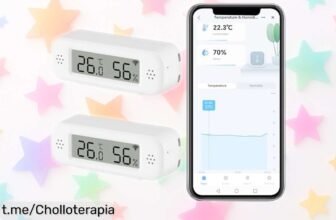Termómetro digital inteligente WiFi para tener la temperatura y humedad bajo control; ¡2 unidades al precio de ganga que estabas esperando, no te lo pierdas!