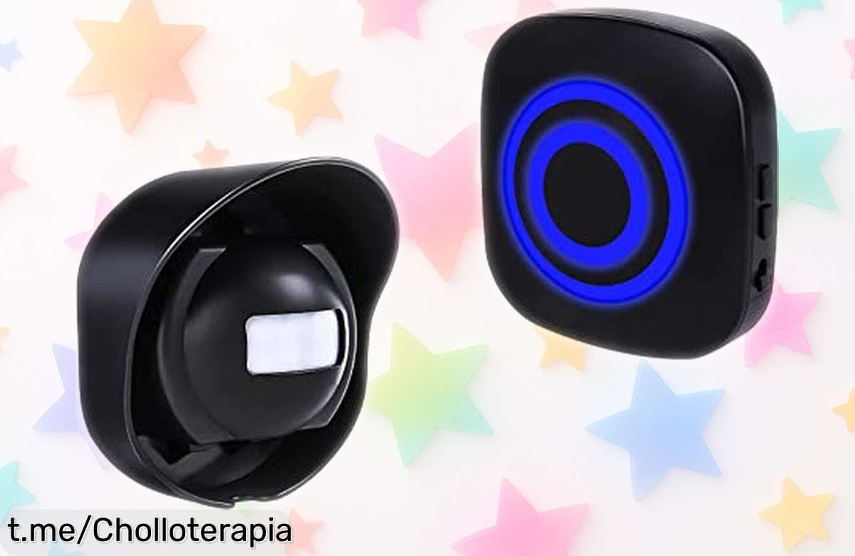 Timbre inalámbrico HommyFine que detecta visitantes a 200 metros: ¡un ofertón con 36 tonos mágicos, ahora a precio casi regalado! No dejes pasar esta oportunidad única.