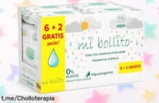 Toallitas bebé Mi Bollito en pack de 8, limpiadores suaves como un abrazo que alucinan a los papás: ¡ofertón para cuidar a tus peques ya!