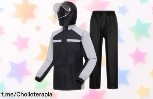Traje de lluvia profesional Taoyoule para hombre, chaqueta y pantalón impermeables a un precio regalado que no querrás dejar pasar ¡Prepárate para la aventura sin mojarte!