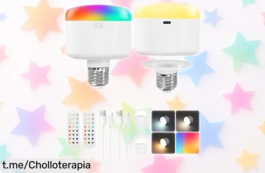 Transforma tu hogar con el pack de 2 bombillas recargables E27 GOEBLESON que iluminan tus días; ¡aprovecha esta increíble oferta antes de que se acabe!