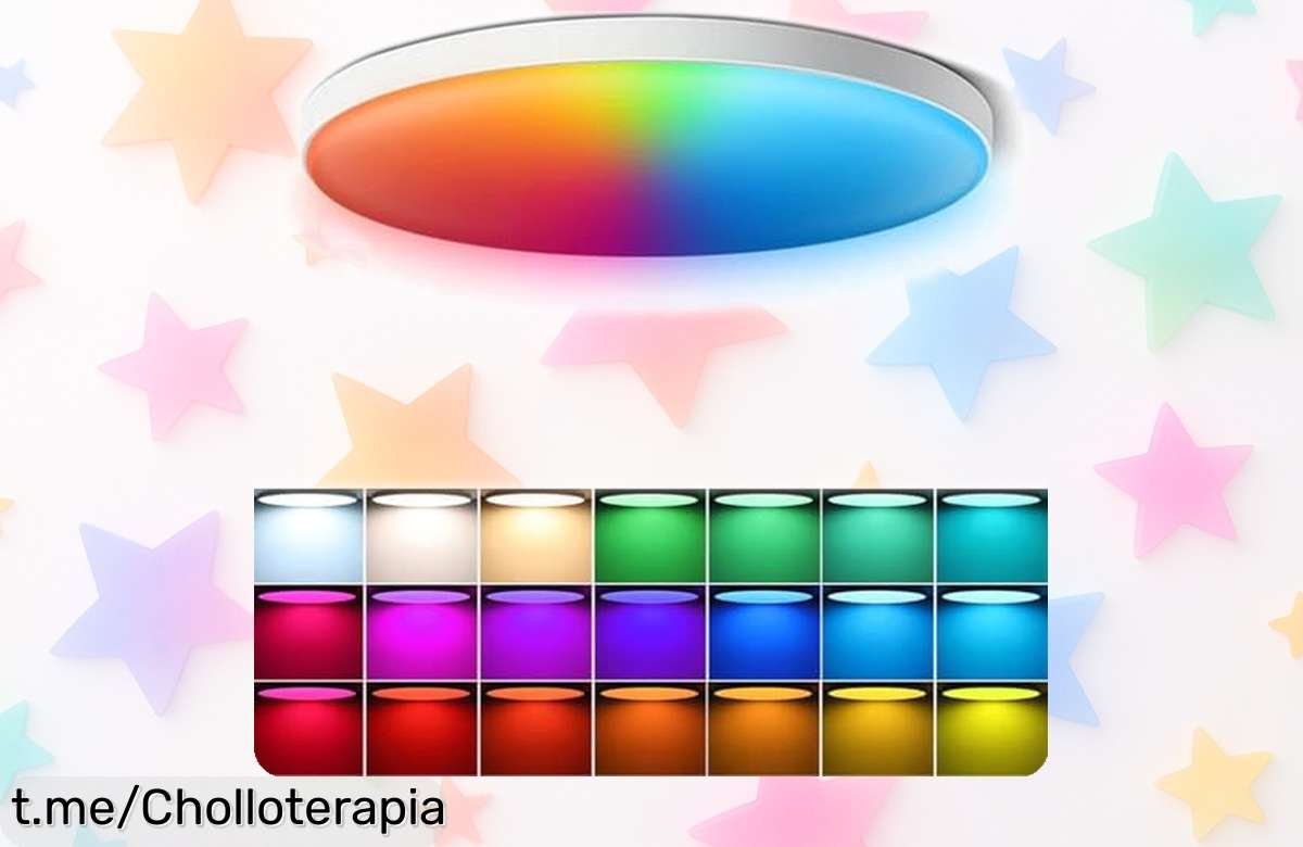 Transforma tu hogar con el plafón LED inteligente WiFi que cambia de color y brilla a lo grande, precio de escándalo solo por tiempo limitado, ¡no te quedes sin el tuyo!