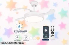 Ventilador de techo con luz LED y motor silencioso que transformará tu hogar, ¡aprovecha este precio de ganga antes que se agote!