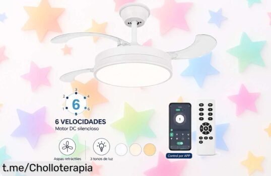 Ventilador de techo con luz LED y motor silencioso que transformará tu hogar, ¡aprovecha este precio de ganga antes que se agote!