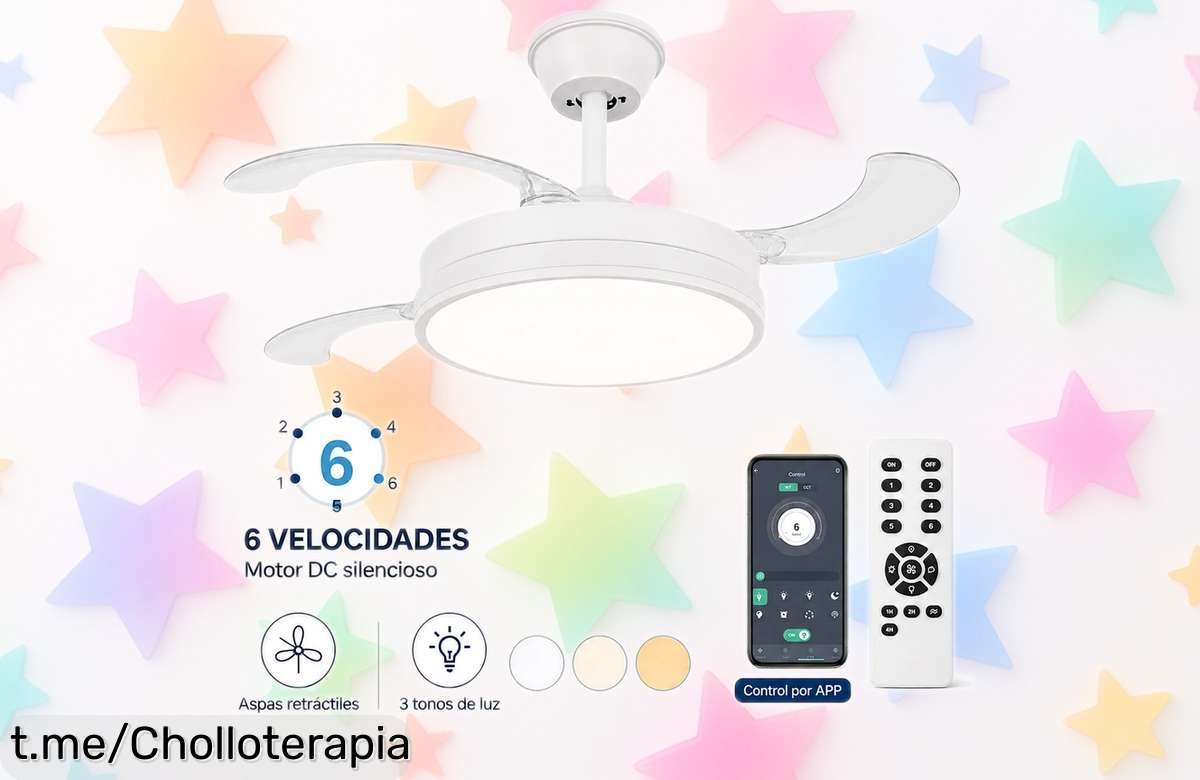 Ventilador de techo con luz LED y motor silencioso que transformará tu hogar, ¡aprovecha este precio de ganga antes que se agote!