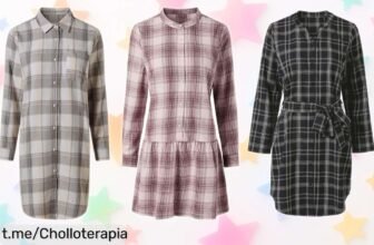 Vestido de franela ESMARA® que abriga y sienta espectacular, ¡ahora a un precio de escándalo! Renueva tu armario con este super chollo antes de que desaparezca.
