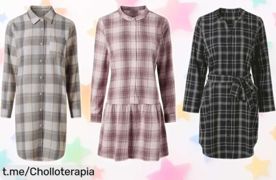 Vestido de franela ESMARA® que abriga y sienta espectacular, ¡ahora a un precio de escándalo! Renueva tu armario con este super chollo antes de que desaparezca.