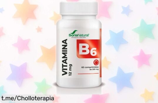 Vitamina B6 vegana Soria Natural: ¡ofertón increíble para disfrutar de energía al máximo todo el día! No te quedes sin la tuya y siente el impulso que necesitas.