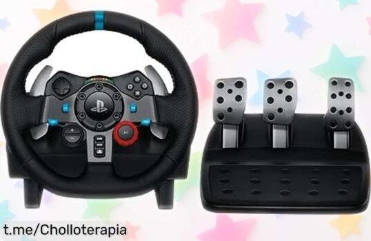 Volante con pedales Logitech G29 para PS5 y PC: ofertón irresistible que hará vibrar tu corazón en cada curva, ¡no dejes pasar este super chollo!