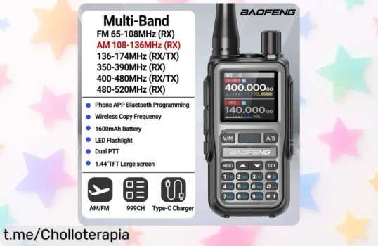Walkie talkie BAOFENG UV5R con Bluetooth y súper alcance a precio de ganga, ¡habla sin líos y aprovecha este chollo antes que se agote!
