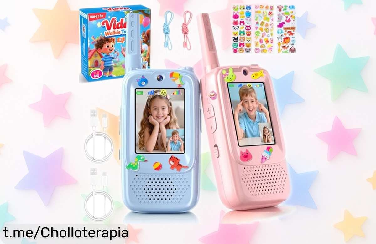 Walkie talkies Joynite con videollamadas y efectos de voz para que tus peques se diviertan hasta a 400 m: ¡un ofertón que no puedes dejar escapar!