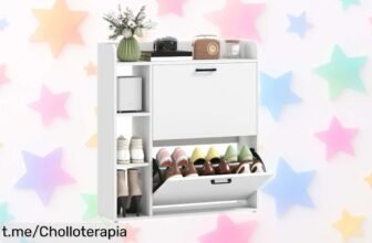 Zapatero estrecho HOMCOM con 2 puertas a un precio regalado, ¡aprovecha este super chollo y ordena tus zapatos sin complicaciones!