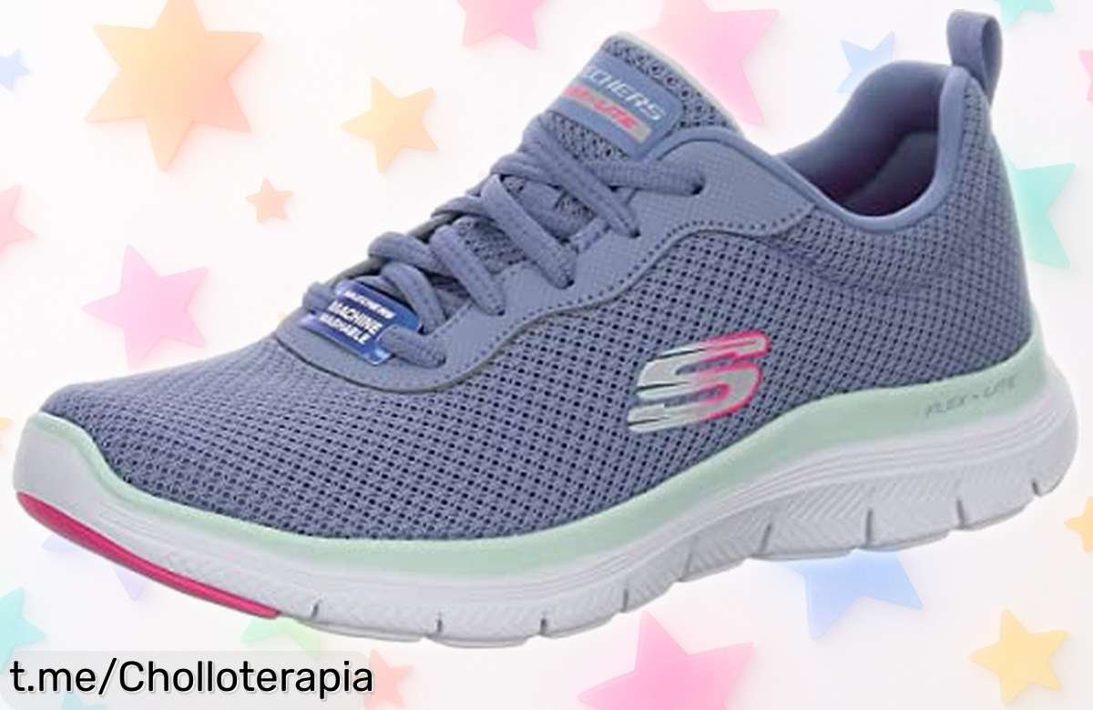 Zapatillas deportivas Skechers Flex Appeal 4.0 Brilliant View que te harán caminar con estilo y confort, ¡no dejes pasar este chollazo a precio tirado para lucir increíble!