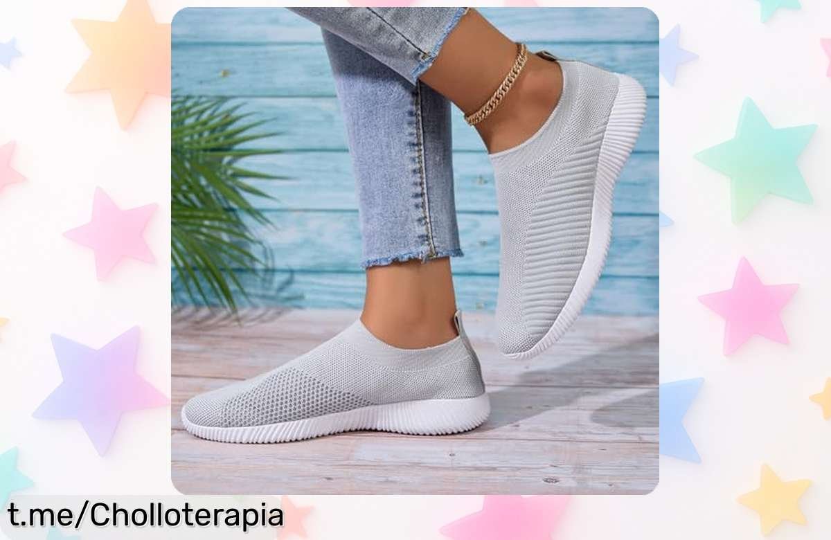 Zapatillas deportivas ligeras sin cordones para mujer a un precio de risa, ¡corre antes de que se agoten y siente la diferencia cada día!