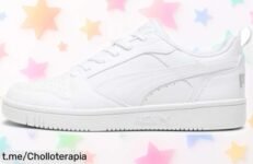 Zapatillas unisex Puma Rebound V6 Low con estilo vintage a precio de regalo, ¡no te quedes sin este super chollo y súbete al tren del estilo ya!