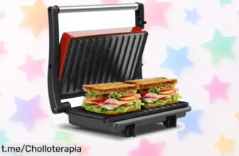 Sandwichera y parrilla eléctrica 180º, ¡sólo hoy a precio de risa! Disfruta de paninis como nunca antes. No te quedes sin la tuya, siente el sabor en cada bocado.