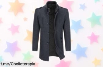 Abrigo de invierno Allthemen con cuello alto, corte ajustado y estilo que conquista: ¡oferta a precio regalado que no puedes dejar pasar!