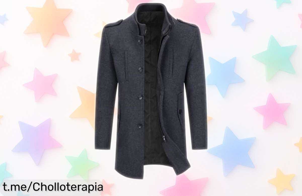 Abrigo de invierno Allthemen con cuello alto, corte ajustado y estilo que conquista: ¡oferta a precio regalado que no puedes dejar pasar!
