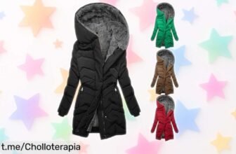 Abrigo largo acolchado para mujer con cremallera: ¡super chollo! Brilla en cada look y luce espectacular, aprovecha esta oferta que es de locura antes de que se acabe.