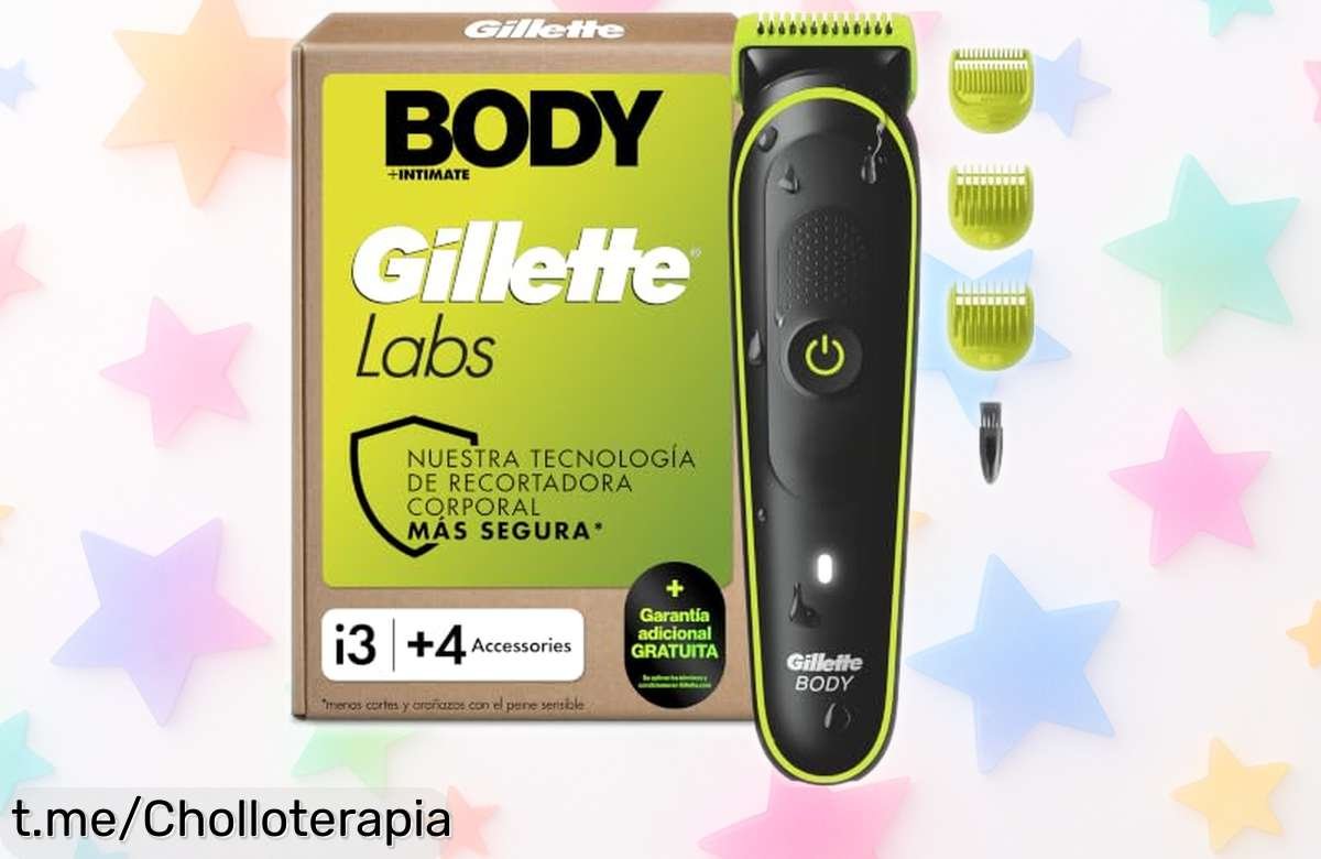 Afeitadora GilletteLabs i3 Body: chollo con 4 accesorios, batería de 80 minutos y tecnología SkinFirst que cuida tu piel. ¡No te lo pierdas, aprovecha este precio loco ya!