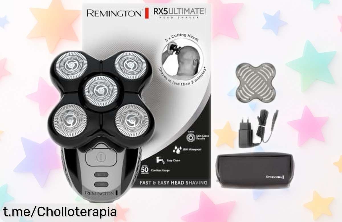 Afeitadora Remington Ultimate Series RX5 con 5 cabezales: afeitado perfecto en solo 2 min al mejor precio, ¡no dejes escapar este chollazo que realza tu estilo!