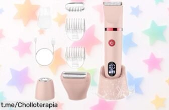 Afeitadora eléctrica 3 en 1 Scttomon para mujer: ¡oferta increíble con recortadora bikini y pantalla LCD, veloz y sin irritaciones! No dejes pasar este super chollo que te hará brillar.