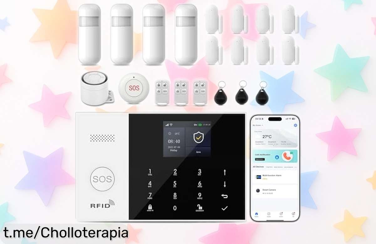 Alarma inalámbrica XNY WiFi con 21 piezas a precio de escándalo: ¡tu hogar seguro y protegido siempre al alcance de tu mano! No te quedes sin ella, es un chollazo que no puedes dejar pasar.