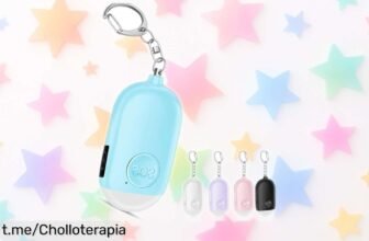 Alarma personal Hion recargable con 130 dB y luz LED: seguridad siempre a mano en un tamaño mini que no te puedes perder, ¡aprovéchalo ahora antes de que se agote!