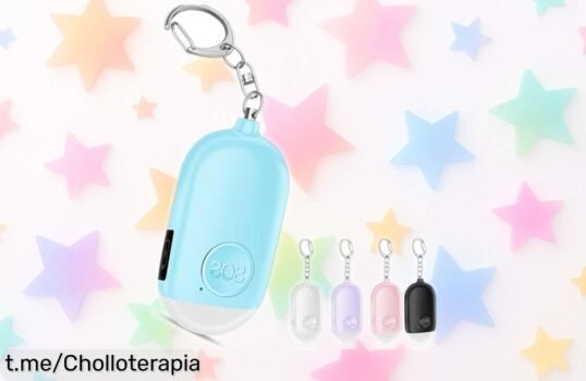 Alarma personal Hion recargable con 130 dB y luz LED: seguridad siempre a mano en un tamaño mini que no te puedes perder, ¡aprovéchalo ahora antes de que se agote!