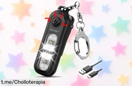 Alarma personal TECKNET de 130 dB y luz potente, ¡rebaja increíble que garantiza tu seguridad al instante! No dejes pasar este super chollo: protege lo que más amas.